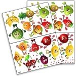 Muurstickers voor Keuken - Set van 2 Stuks | Gemakkelijk Aan te Brengen en Verwijderbaar | Decoratie met Groente & Fruit Thema | Hoge Kwaliteit PVC | Zelfklevend | Keuken Accessoires