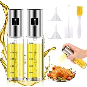 Oil Diffuser Set - 2 x 100 ml Keuken Olie Spray Flesjes - Airfryer Accessoires - Salade Grillen Bakken - Set van 2