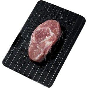 Ontdooiplaat - Ontdooiplank - Snelle Ontdooiplaa - Ontdooi Plank - Keuken Accessoires - Antiaanbakplaat - Snel Ontdooien - Bevroren Voedsel Snel Ontdooien - Ontdooien - Ontdooier - Vlees Ontdooien - Metaal - Eten - Milieubewust