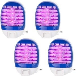 SNQ Muggenlamp - 4 stuks - Elektrische Insectenverdelger - Muggenafweermiddel - Uv-Ledfitting - Niet-Giftige Muggenplug - Muggenafweermiddel - Vliegenval - Geschikt Voor Keuken - Slaapkamer