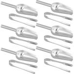 Set van 12 roestvrijstalen ijs- en suikerscheplepel set - 195 cm schep en 152 cm tang - snoepbar accessoires voor buffet - keuken en bar - bruiloftsfeest - Duurzaam en stijlvol