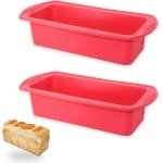 Silicone Bakvormen Set 2 stuks, Brood en Gebak, Rood, 26 x 13 x 6.5 cm, Keuken Accessoires