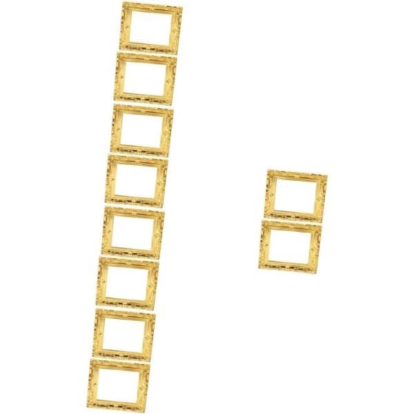Vintage Accessoires 10 Stuks - Gouden Fotolijst Accessoires Voor Miniatuurpoppenhuizen - Mini Fotolijsten en Miniaturen - Keuken Meubels - Plastic DisplayStand LalalaLorem €- La LaShop
