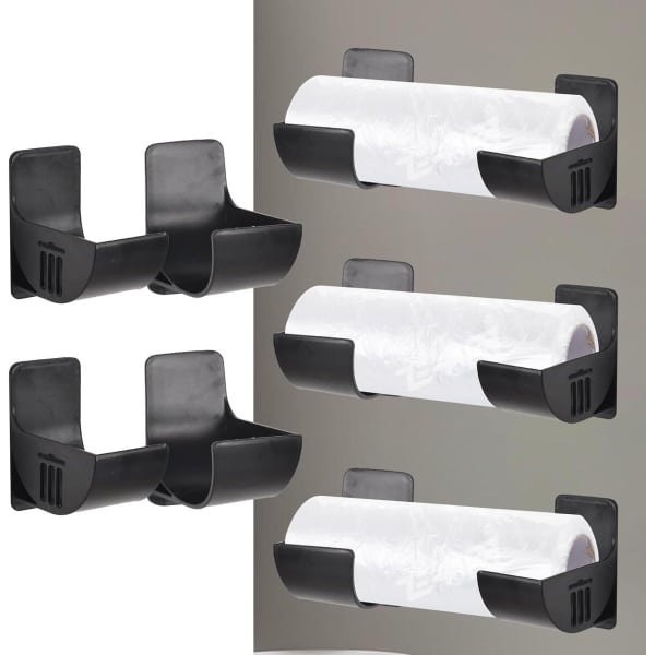 Wall Garbage Bag Houder - Set van 4 Stuks - Opbergmand voor Keuken Accessoires