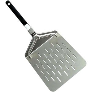 ZVD Pizzaschep, pizzadraaier, gereedschap, accessoires, pizzaschep, schep voor keuken, zelfgemaakte pizza, geperforeerd