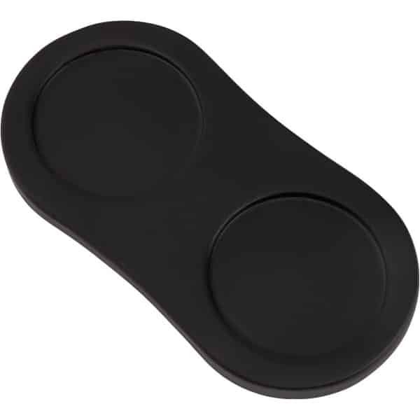 Zout- en pepermolen dienblad - 16 x 8,1 cm - houten pepermolen rusthouder - eettafel beschermer - shakers zout accessoires - voor 2 molens keuken opslag woondecoratie ambachten - zwart