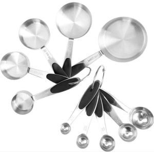 *** 10-delige RVS maatset met maatlepels, maatbekers en measuring cups - Keuken accessoire - Bakken - van Heble® ***
