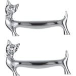 2 stuks kat eetstokjes houder - vork en mes rek - lade voor katten - keuken accessoire - lepel houder - frame voor mes - bank van legering - handig en stijlvol