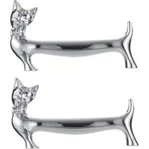 2 stuks kat eetstokjes houder - vork en mes rek - lade voor katten - keuken accessoire - lepel houder - frame voor mes - bank van legering - handig en stijlvol