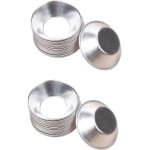 20 STKS Eiertaart Pudding Tins Mallen - Mini Muffin Cupcake Mallen - Aluminium Keuken Bakken Gereedschap Accessoires voor Taarten Pudding Quiches Mini Pie Chocolade