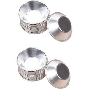 20 STKS Eiertaart Pudding Tins Mallen - Mini Muffin Cupcake Mallen - Aluminium Keuken Bakken Gereedschap Accessoires voor Taarten Pudding Quiches Mini Pie Chocolade