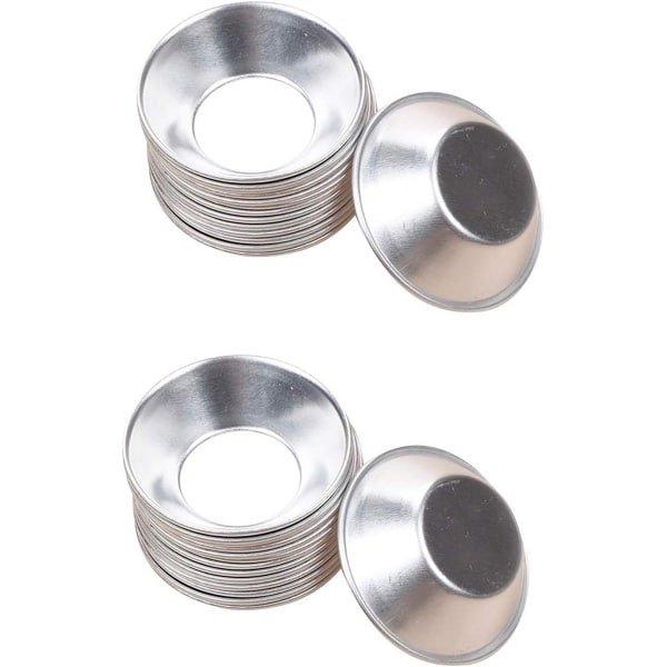 20 STKS Eiertaart Pudding Tins Mallen - Mini Muffin Cupcake Mallen - Aluminium Keuken Bakken Gereedschap Accessoires voor Taarten Pudding Quiches Mini Pie Chocolade