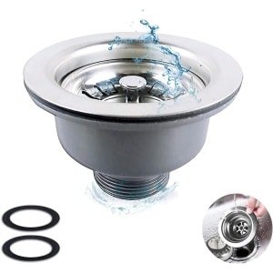 Aanrecht Collectie RVS Zeef met Afval Plug - 114mm - Keuken Accessoires voor Gootsteenafvoer