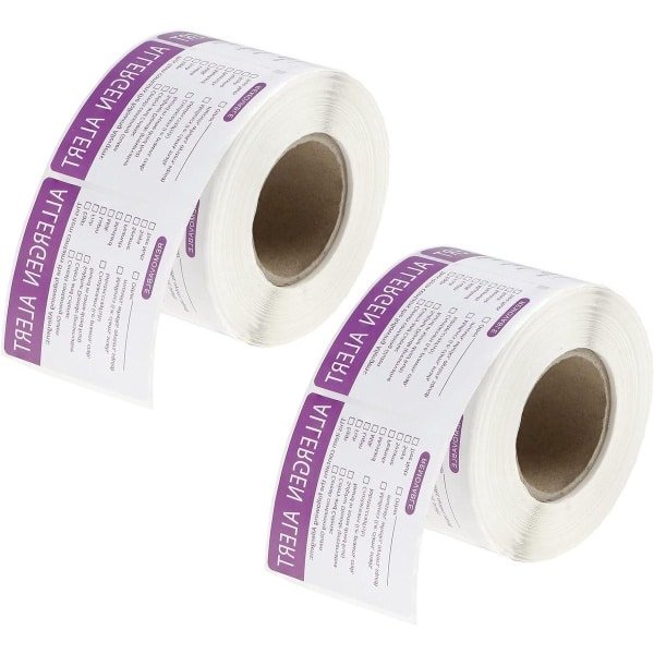 Allecto Plus - 1000 Stuks Aller-gen Stickers Keuken Accessoires - Voedselallergie Waarschuwingslabels
