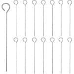 Allecto Plus - 15 stuks roestvrijstalen grillspiesen van 15 cm voor BBQ en keuken - Sjasliekspiesen - Herbruikbare metalen kipspiesen met accessoires voor koken en kippenbraden
