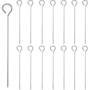 Allecto Plus - 15 stuks roestvrijstalen grillspiesen van 15 cm voor BBQ en keuken - Sjasliekspiesen - Herbruikbare metalen kipspiesen met accessoires voor koken en kippenbraden
