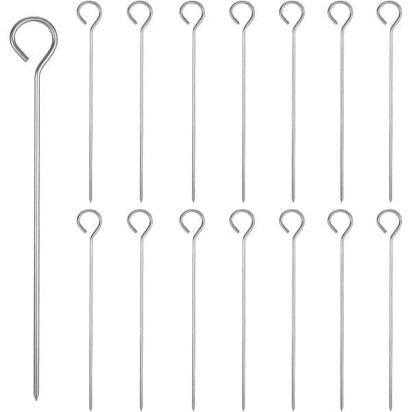 Allecto Plus - 15 stuks roestvrijstalen grillspiesen van 15 cm voor BBQ en keuken - Sjasliekspiesen - Herbruikbare metalen kipspiesen met accessoires voor koken en kippenbraden