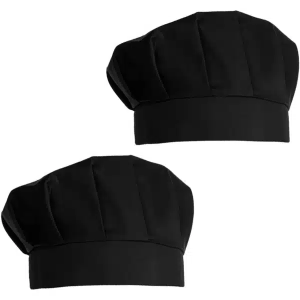 Allecto Plus - 2 stuks Verstelbare Kookmuts voor Dames - Herbruikbaar Haarnet - Restaurantmuts - Keuken Accessoire - Zwart