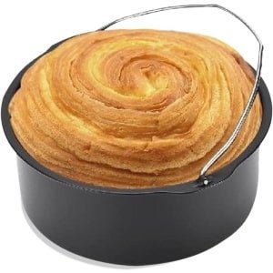Allecto Plus - Cake Tin 7 inch Carbon Steel Non-Stick Bakvorm voor Airfryer - Accessoire voor keuken - Met handvat.