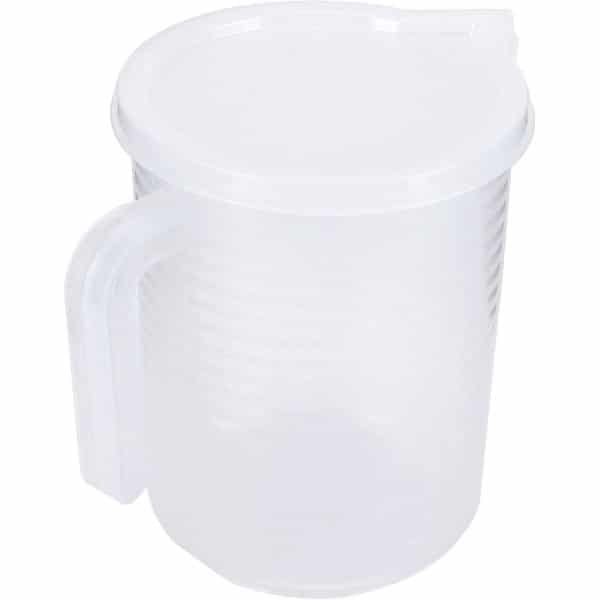 Allecto Plus - Doorzichtige Maatbeker voor Vloeistoffen Met Deksel 500ml en 1000ml - Keuken Accessoire voor Koken en Bakken