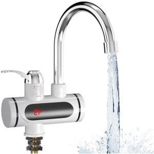 Allecto Plus - Elektrische waterkraan met directe doorstroomboiler - 220V 3000W - 360 graden draaibare kraan - LED display - eenvoudige installatie - keuken en badkamer - geen gereedschap nodig