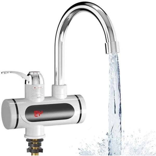 Allecto Plus - Elektrische waterkraan met directe doorstroomboiler - 220V 3000W - 360 graden draaibare kraan - LED display - eenvoudige installatie - keuken en badkamer - geen gereedschap nodig