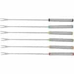 Allecto Plus - Fonduevorken Set van 6 stuks voor Keuken - RVS Vorken voor Fonduepan - Servies voor Gebraden Vlees en Chocolade Dessert Fontein - Kaasfondue Accessoires