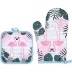 Allecto Plus - Hittebestendige Ovenwanten en Pannenlappen Set voor Keuken - Bakhandschoenen - BBQ Accessoires - Set van 2