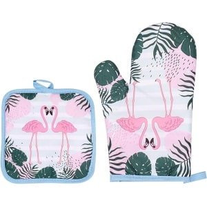 Allecto Plus - Hittebestendige Ovenwanten en Pannenlappen Set voor Keuken - Bakhandschoenen - BBQ Accessoires - Set van 2