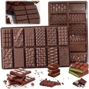 Allecto Plus - Siliconen Chocoladevorm 12 vormen - Antiaanbaklaag - Voor muffins, brownies - Keuken accessoire