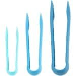 Allecto Plus - Siliconen Tangen Set voor Keuken - Multifunctioneel en Handig - Broodtangen, Voedselklemmen en Saladeclips - Keukentool Set - 6/8/10 inch - Blauw - Bakken en Koken Accessoires
