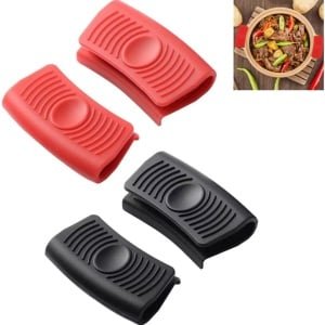Allecto Plus - Siliconen pannenlappen met handgrepen en clip houder, set van 4 - Hittebestendige keuken accessoires.isAuthenticated