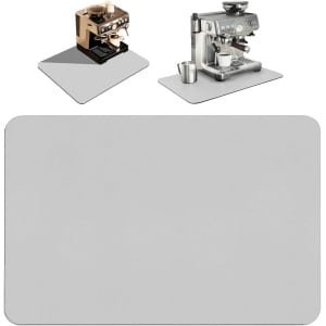Allecto Plus - Sneldrogende afdruipmat 40 x 30 cm voor servies en koffiemat - Lichtgrijze keuken accessoire (75 tekens)
