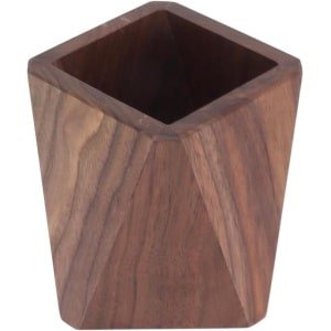 Allecto Plus - Voor Walnoothouten Keukengerei Organiser - Grote Capaciteit - Duurzaam en Gemakkelijk Schoon Te Maken - Keuken Kantooropslag Hout - Ruitvormig Design - Handig en Stijlvol Accessoire