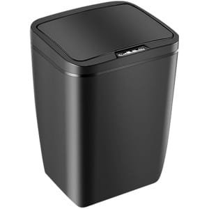 Allecto Premium - Automatische vuilnisemmer 15 liter met bewegingssensor - Zelfsluitend deksel - Zwarte elektrische vuilnisbak voor keuken, badkamer, woonkamer en kantoor - Op batterijen