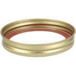 Allecto Premium - Tien stuks glazen pot deksels voor inblikken - Rond voedselcontainer deksel - Keuken accessoire - Lekvrij en veilig - (70mm Gouden ronde ring + dekselplaat)