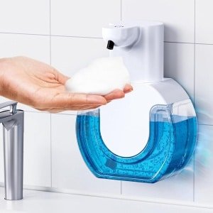 Automatische Zeepdispenser 420ml wandmontage elektrische zeepdispenser infrarood-bewegingssensor badkamer-keuken.