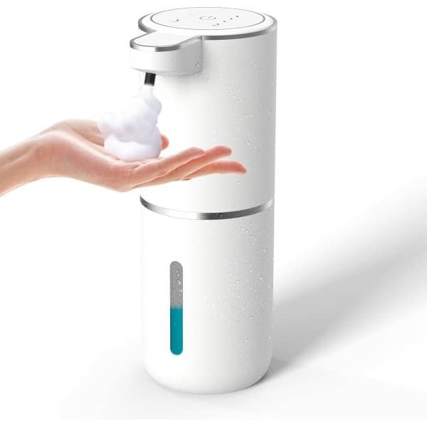 Automatische zeepdispenser - Geen aanraaksensor - Schuimzeepdispenser - 380 ml - USB oplaadbaar - Zeepdispenser - Elektrische wandmontage - Verstelbaar - Schuimpomp - Voor badkamer keuken afwasmiddel - Wit