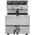 Commerciële Frituurpan Van 1500 W, Elektrische Frituurpan met Mand, 9 L Roestvrij Staal, Tijd- en Temperatuurregeling, Oververhittingsbeveiliging, Ideaal voor Keuken, Restaurant, Café en Bar