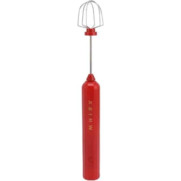Draagbare elektrische mixer voor in de keuken - handmixer voor Latte, Cappuccino, Matcha en Egg - Zilver (Rood)