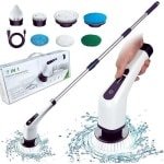 Elektrische Reinigingsborstel - 360 Graden Draaibare Spin Scrubber Met 7 Instelbare Borstelkoppen - Reinigingsborstel Voor Hoeken - Toilet - Keuken - Badkamer - Ramen - Bodemplaat (TX-910-EU-W)