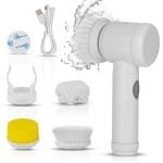 Elektrische Schoonmaakborstel - 5 Opzetstukken - USB Oplaadbaar - Waterdicht - Voor Badkamer, Keuken & Auto