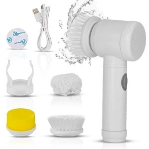 Elektrische Schoonmaakborstel - 5 Opzetstukken - USB Oplaadbaar - Waterdicht - Voor Badkamer, Keuken & Auto