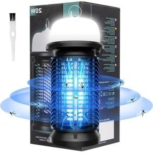 Elektrische muggenval met ledlicht en 20 W uv-licht voor binnen en buiten - krachtige insectenverdeler - stekker muggenkiller voor patio, tuin en keuken