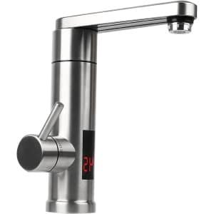 Elektrische warmwaterkraan 3000W RVS 360° rotatie keukenkraan met boiler - LED temperatuurweergave - Voor keuken - Direct warm - 304 roestvrij staal