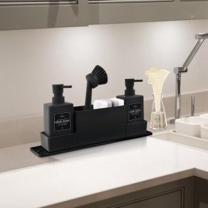 Ibenzoa® Complete Keuken Zeepdispenser Set met Organizer en Accessoires voor Efficiënt Keukenonderhoud