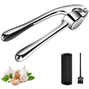 Ibenzoa® Veelzijdige knoflookpers met extra accessoires voor moeiteloos gebruik in de keuken