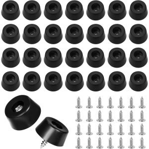 JGS Premium - Antislip Snijplankpoten 30 stuks - Rubberen Voetjes 15x8mm - Roestvrijstalen Schroeven - Meubel Beschermers - Keuken Accessoires