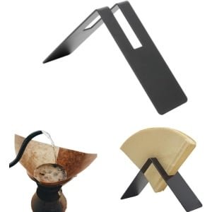 JGS Premium - Koffiefilteropbergrek Roestvrij Staal Dispenser - Thuis Keuken Bar Café Accessoires - Zwart