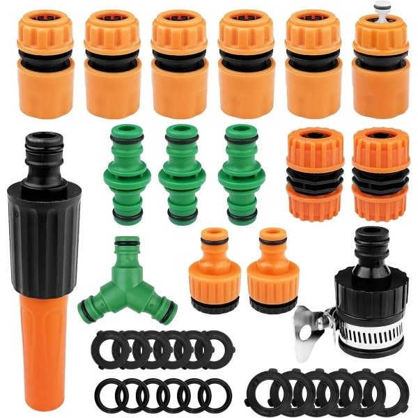 JGS Premium - Slangadapter 1/2 inch voor kranen met snelaansluiting - Accessoires voor tuinslangen - Lekvrije verbinding - Keuken, tuinieren en autowassen